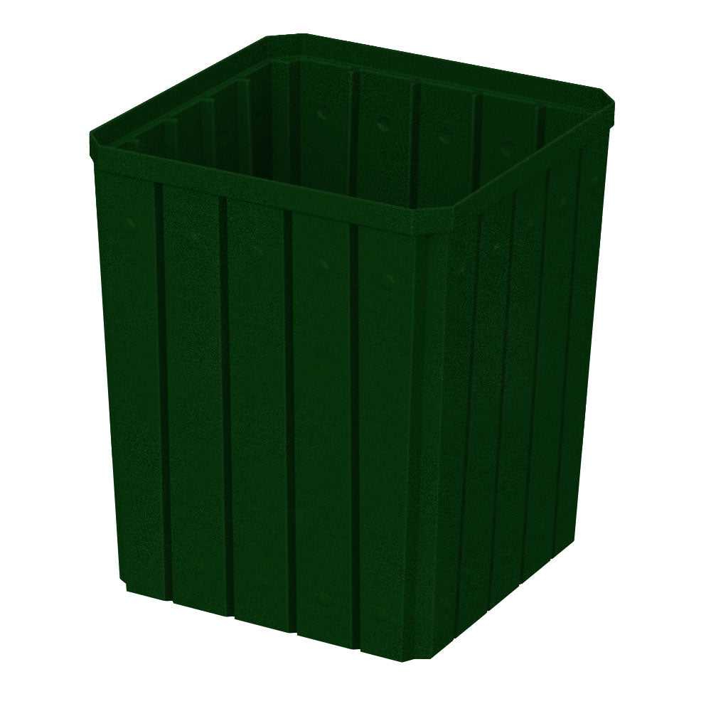 52 Gallon Square Signature Receptacle - White - Anchorline Supply