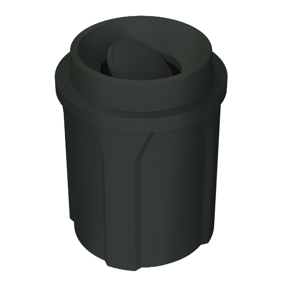 42 Gallon Classic Round | Funnel Lid with Bug Barrier - Assembly - Brown - Anchorline Supply