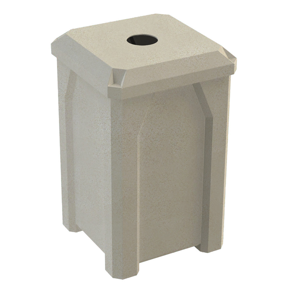 32 Gallon Classic Square | 5" Recycle Lid - Assembly - Light Granite - Anchorline Supply