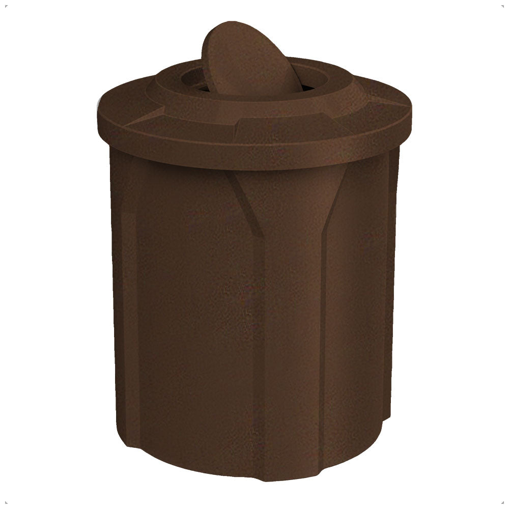 42 Gallon Classic Round | Bug Barrier Lid - Assembly - Green Granite - Anchorline Supply
