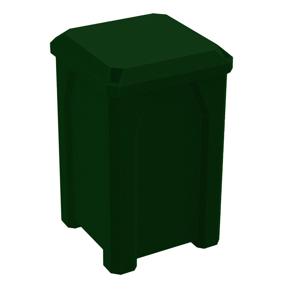 32 Gallon Classic Square | Flat Lid Dust Cover - Assembly - White - Anchorline Supply