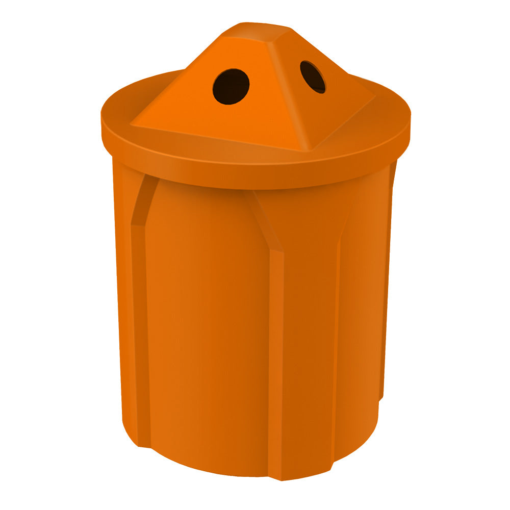 42 Gallon Classic Round | Pyramid Top - Assembly - Black - Anchorline Supply