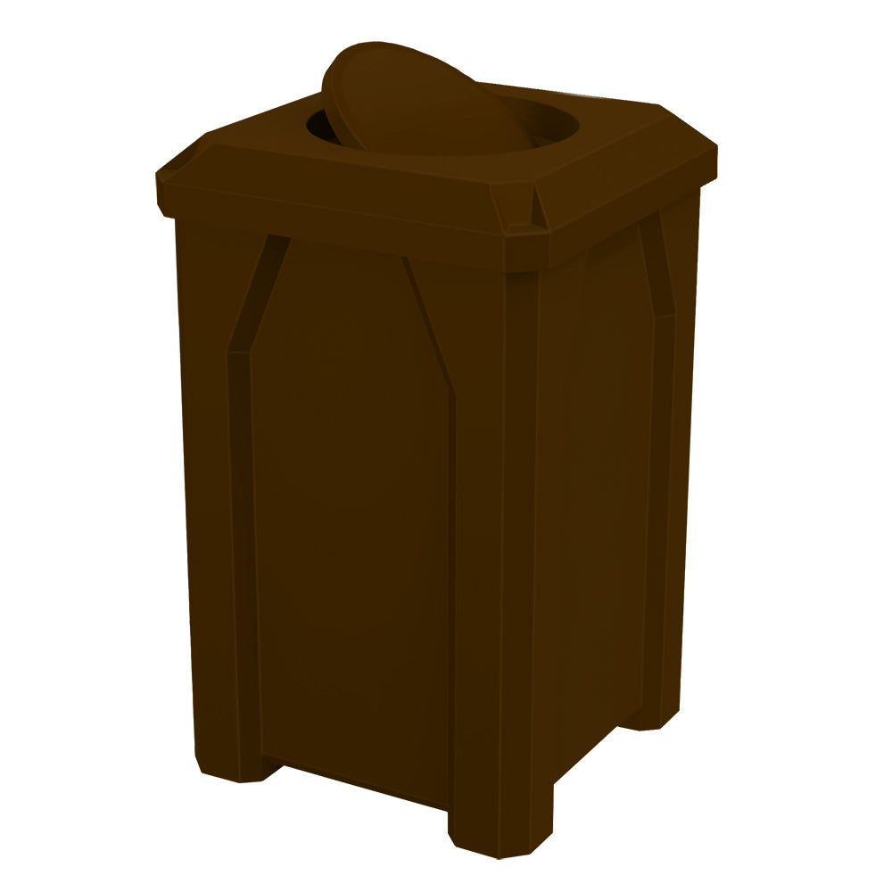 32 Gallon Classic Square | Bug Barrier Lid - Assembly - Dark Granite - Anchorline Supply