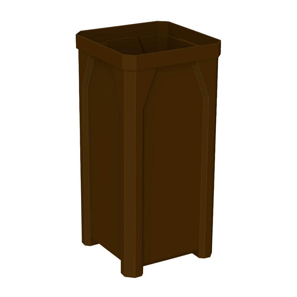 22 Gallon Square Classic Receptacle - Beige Granite - Anchorline Supply