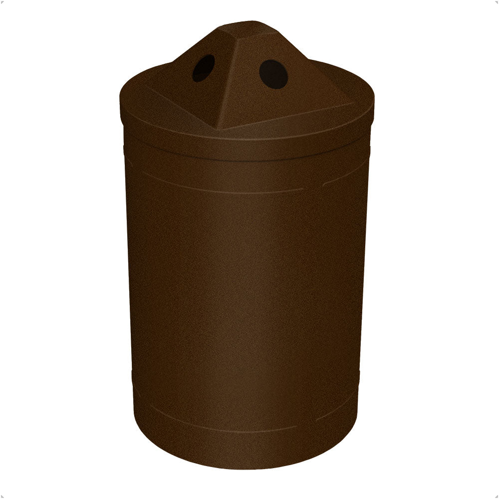 55 Gallon Classic Round | Pyramid with 3.5" holes Top - Assembly - Green Granite - Anchorline Supply