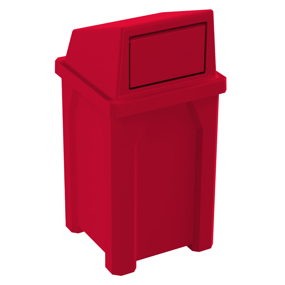 32 Gallon Classic Square | Square Dome Top - Assembly - Red - Anchorline Supply