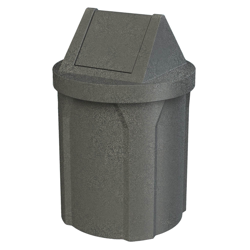 42 Gallon Classic Round | Swing Top Lid - Assembly - White - Anchorline Supply