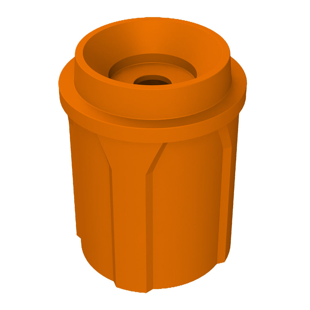 42 Gallon Classic Round | Funnel Lid with 5" hole - Assembly - Red - Anchorline Supply