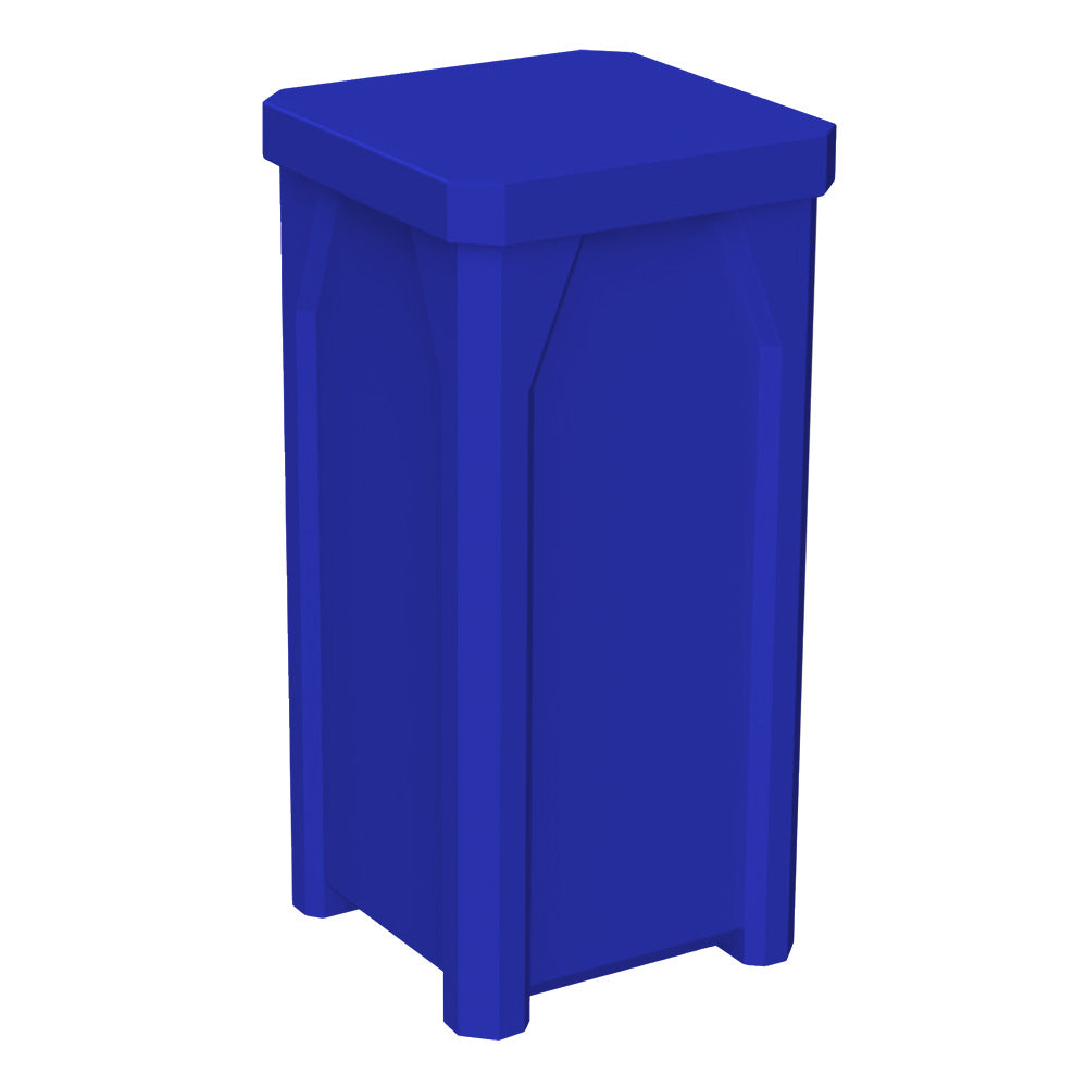 22 Gallon Classic Square | Flat Lid Dust Cover - Assembly - Dark Granite - Anchorline Supply