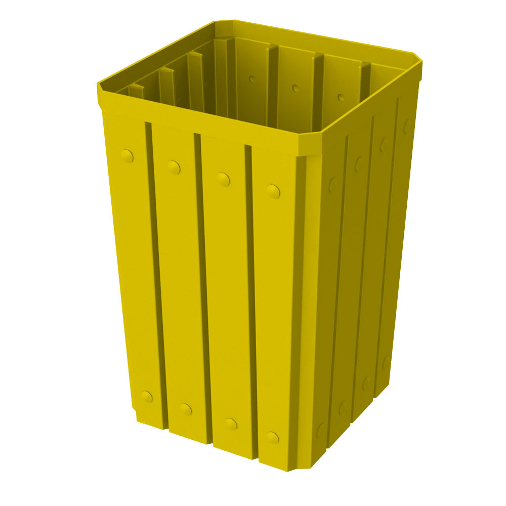 32 Gallon Square Signature Receptacle - Green - Anchorline Supply