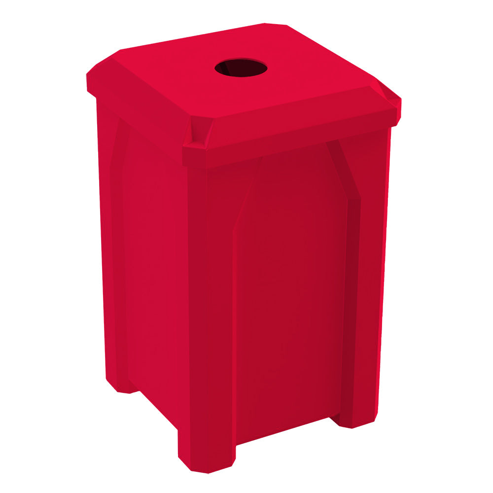 32 Gallon Classic Square | 5" Recycle Lid - Assembly - Blue - Anchorline Supply