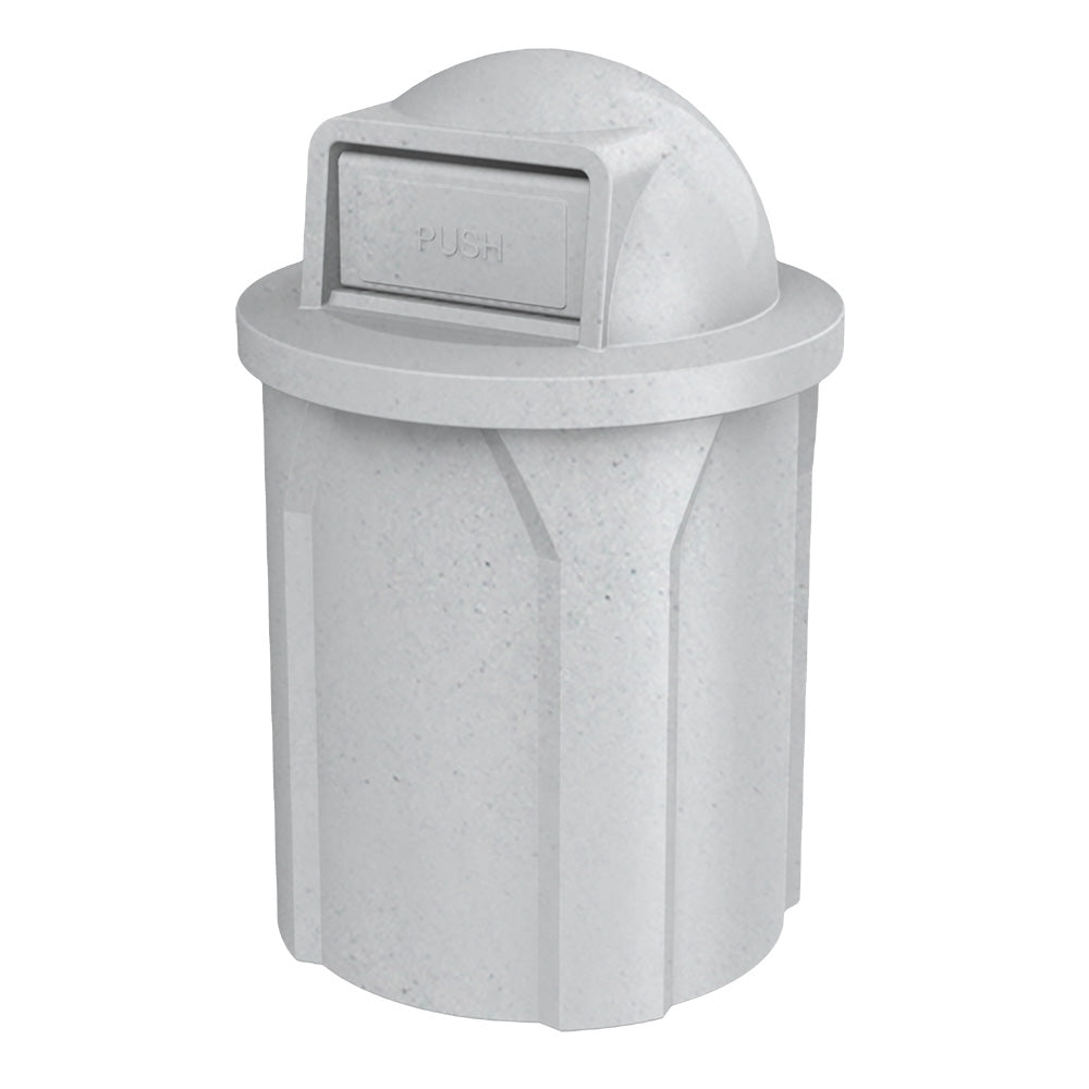 42 Gallon Classic Round | Dome Top Lid - Assembly - Yellow - Anchorline Supply