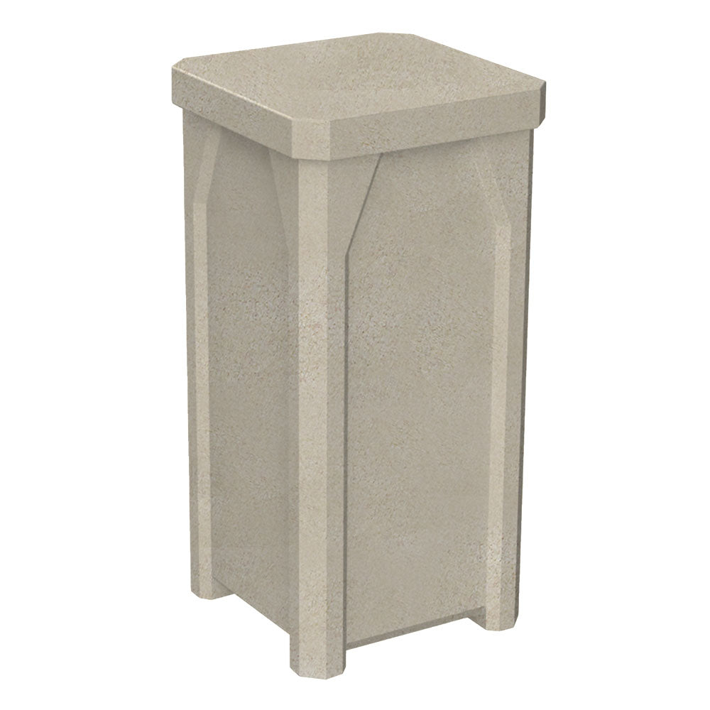 22 Gallon Classic Square | Flat Lid Dust Cover - Assembly - Green Granite - Anchorline Supply