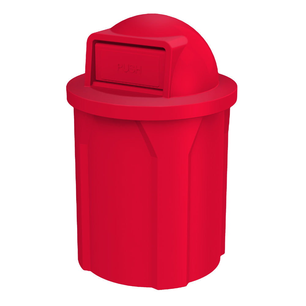 42 Gallon Classic Round | Dome Top Lid - Assembly - Orange - Anchorline Supply