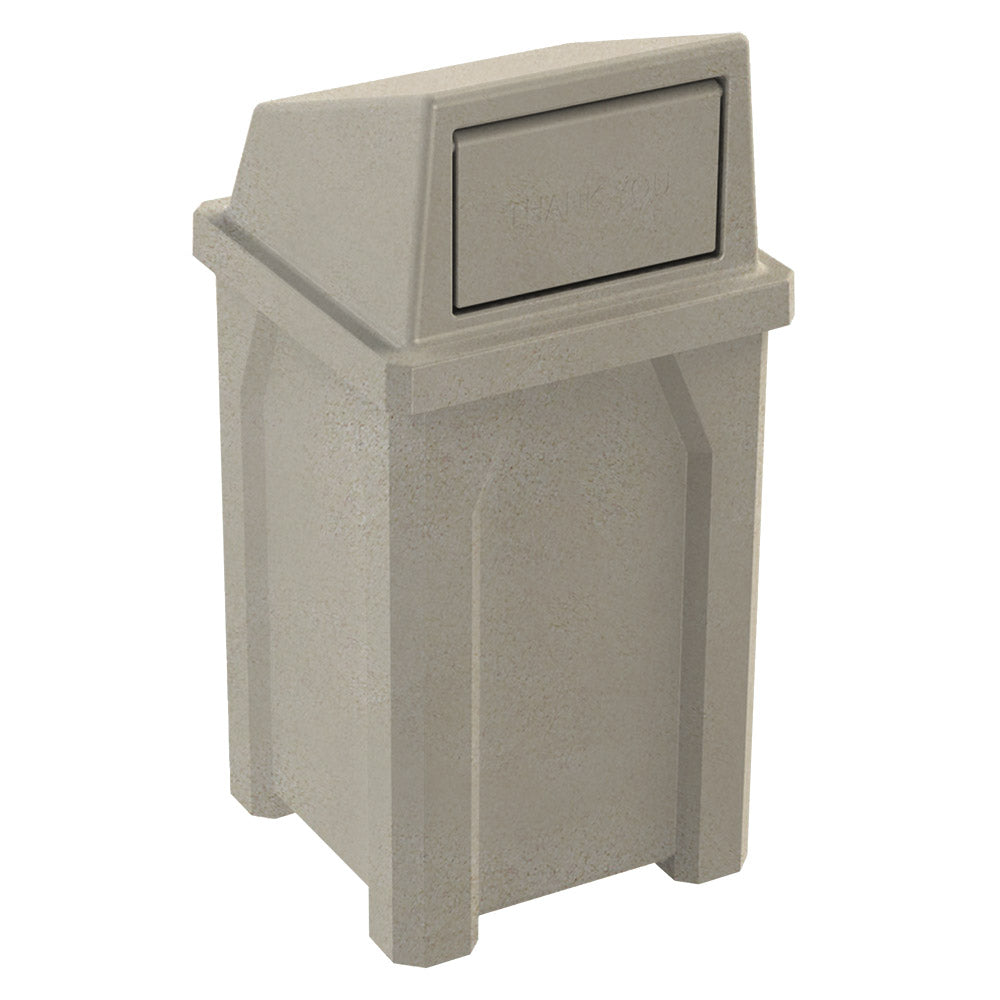 32 Gallon Classic Square | Square Dome Top - Assembly - Green - Anchorline Supply