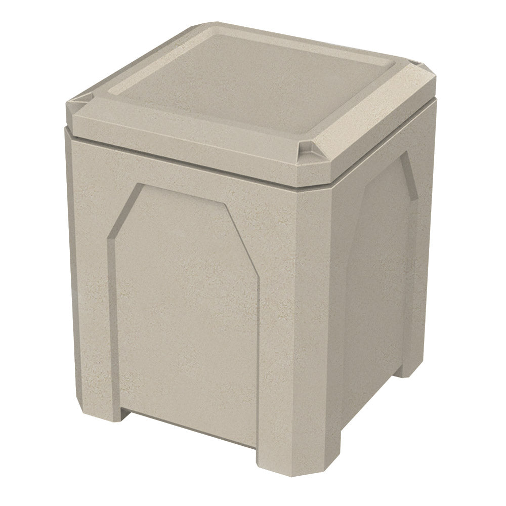 52 Gallon Classic Square | Flat Lid Dust Cover - Assembly - Dark Granite - Anchorline Supply