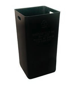 22 Gallon Square Receptacle Liner - Black - Anchorline Supply