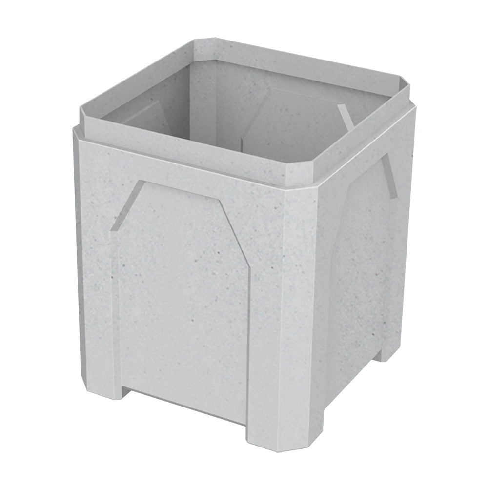 52 Gallon Square Classic Receptacle - Yellow - Anchorline Supply