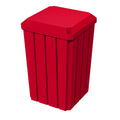 32 Gallon Signature Square | Flat Dust Cover Lid - Assembly - Blue - Anchorline Supply