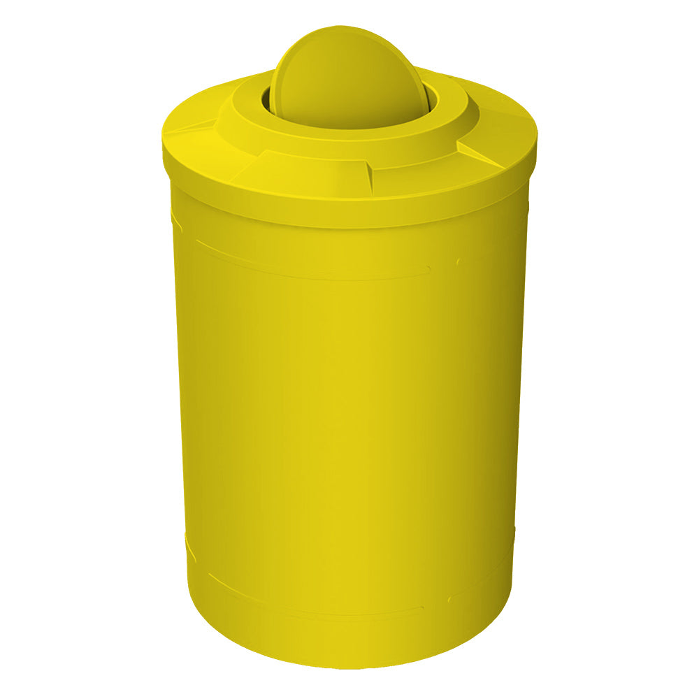 55 Gallon Classic Round | Flat Top with Bug Barrier - Assembly - Black - Anchorline Supply