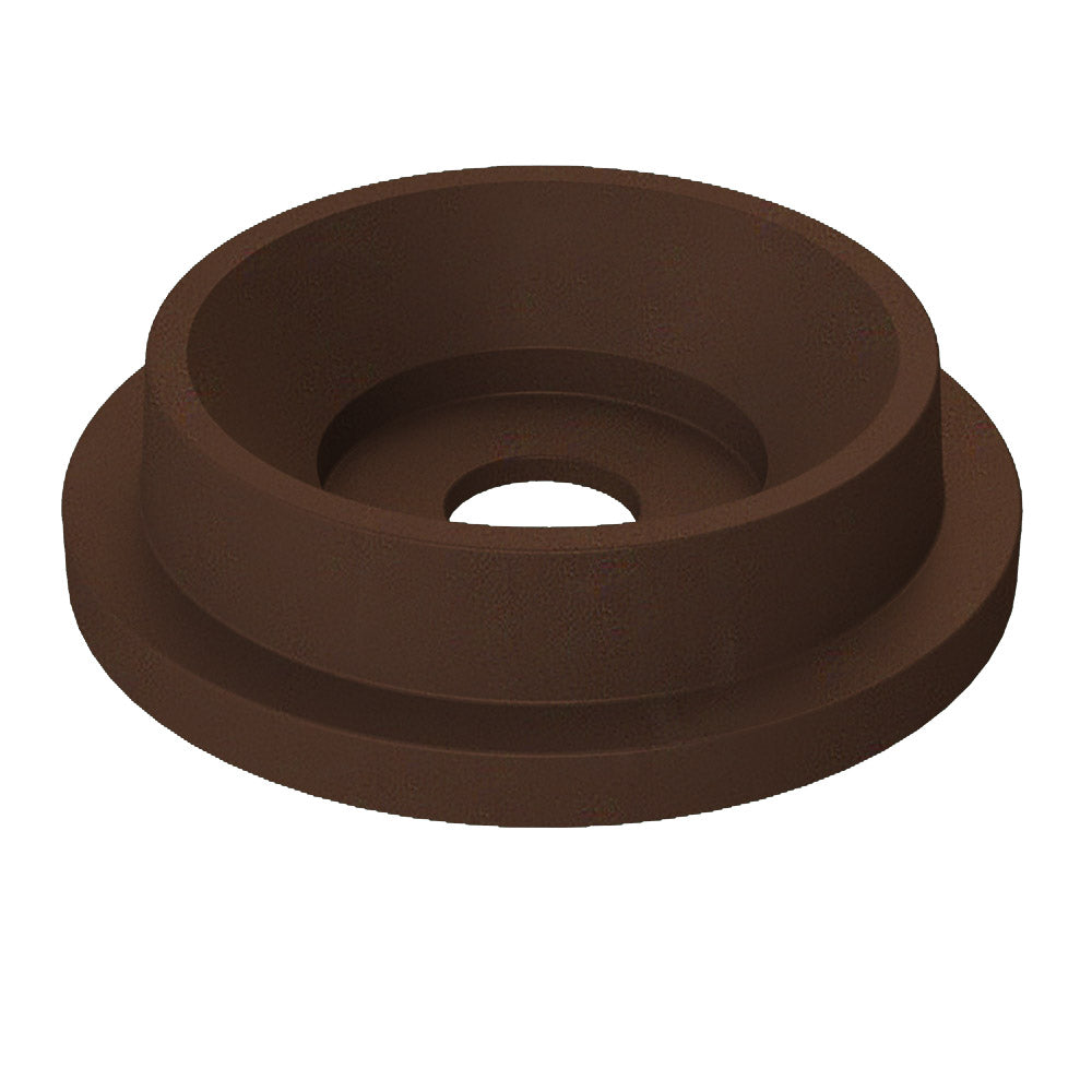 Funnel Top with 5" Hole (fits 42 & 55 gallon round) - Brown Granite - Anchorline Supply