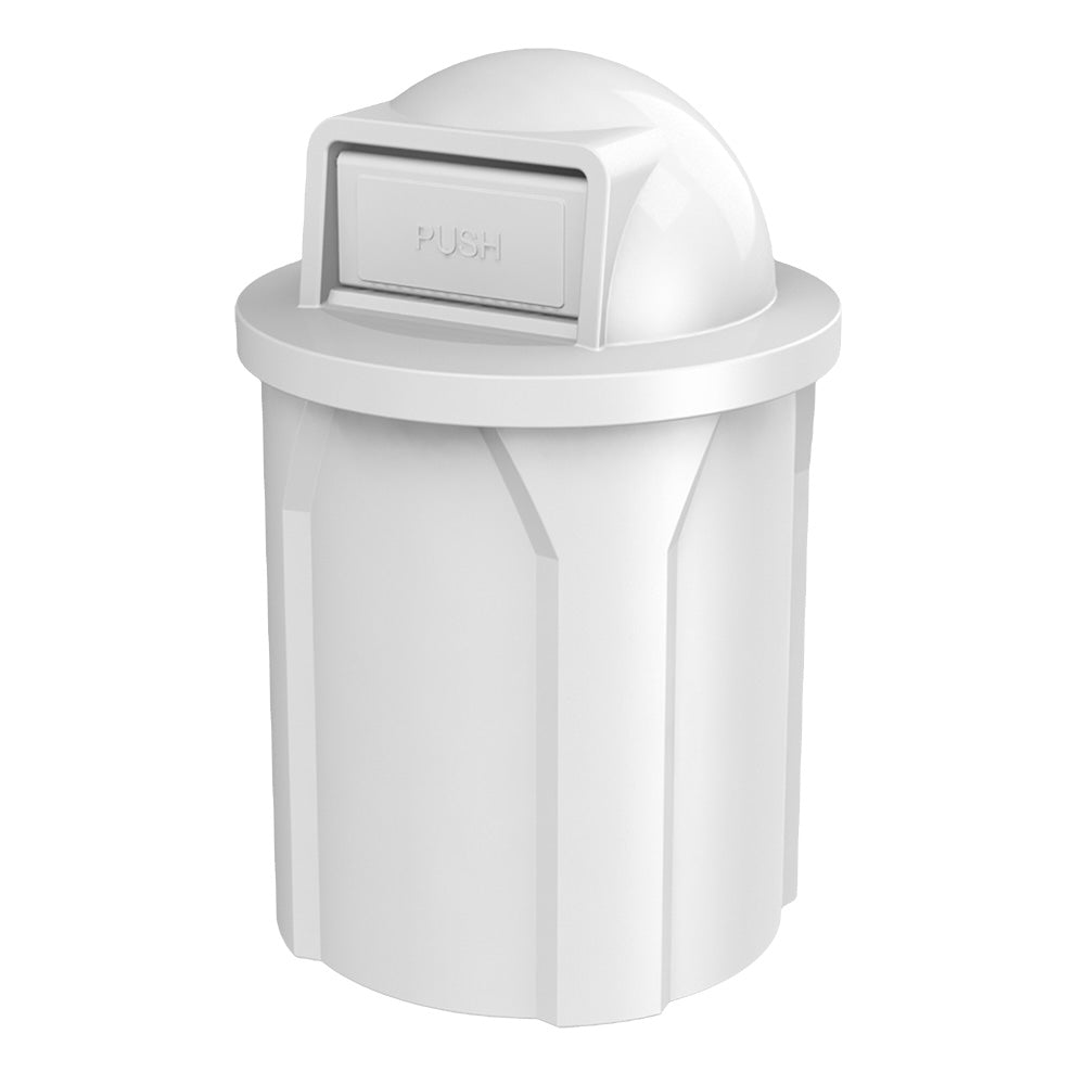 42 Gallon Classic Round | Dome Top Lid - Assembly - Black - Anchorline Supply
