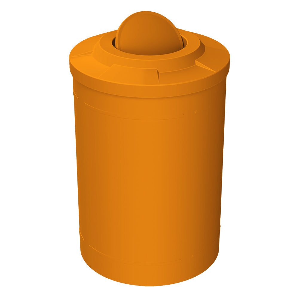 55 Gallon Classic Round | Flat Top with Bug Barrier - Assembly - Blue - Anchorline Supply