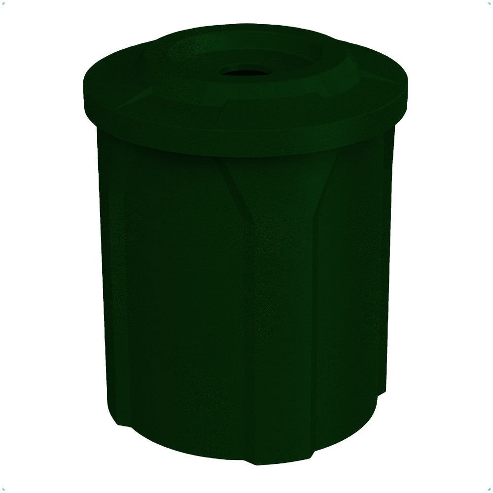 42 Gallon Classic Round | Flat Lid with 5" hole - Assembly - White - Anchorline Supply
