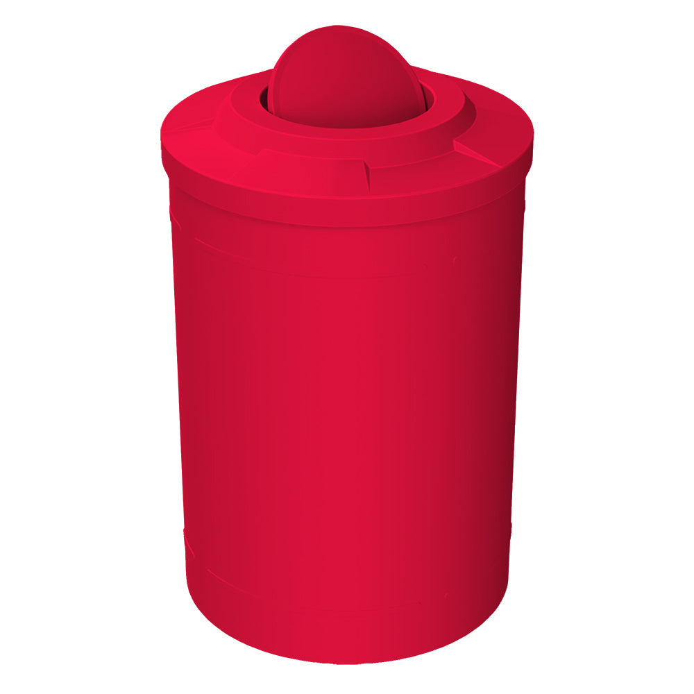 55 Gallon Classic Round | Flat Top with Bug Barrier - Assembly - Brown - Anchorline Supply