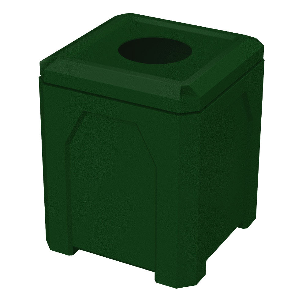 52 Gallon Classic Square | 11.5" Recycling Lid - Assembly - Brown Granite - Anchorline Supply