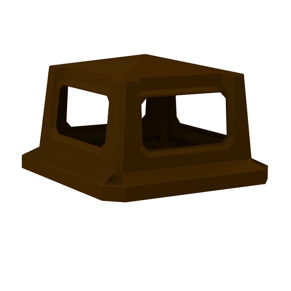 4-Way Top Lid (fits 52 gallon square) - Brown - Anchorline Supply