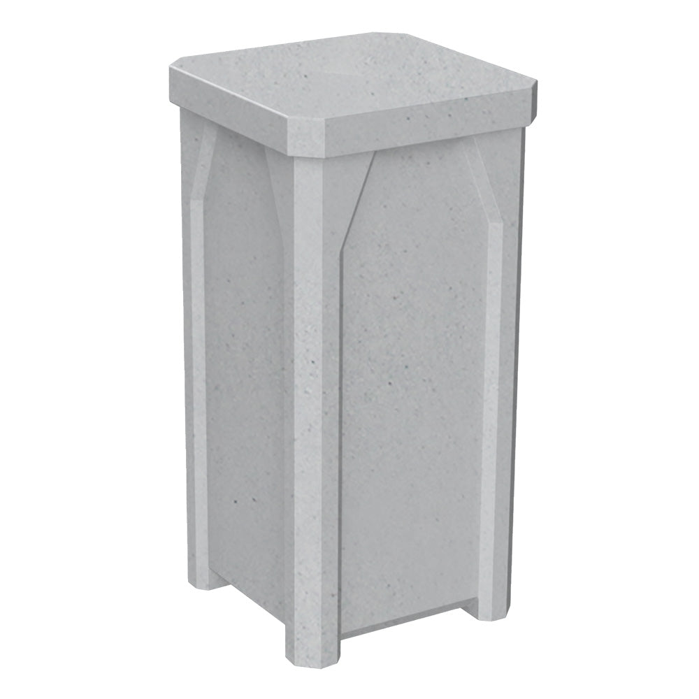22 Gallon Classic Square | Flat Lid Dust Cover - Assembly - Orange - Anchorline Supply