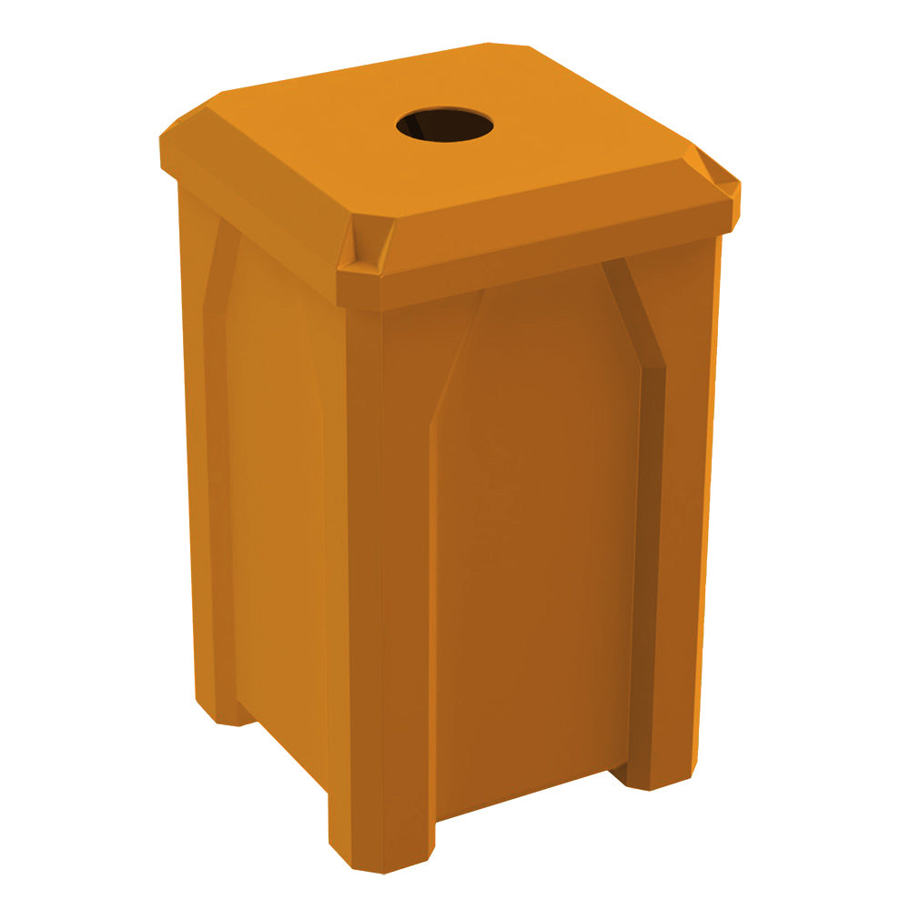32 Gallon Classic Square | 5" Recycle Lid - Assembly - Red - Anchorline Supply