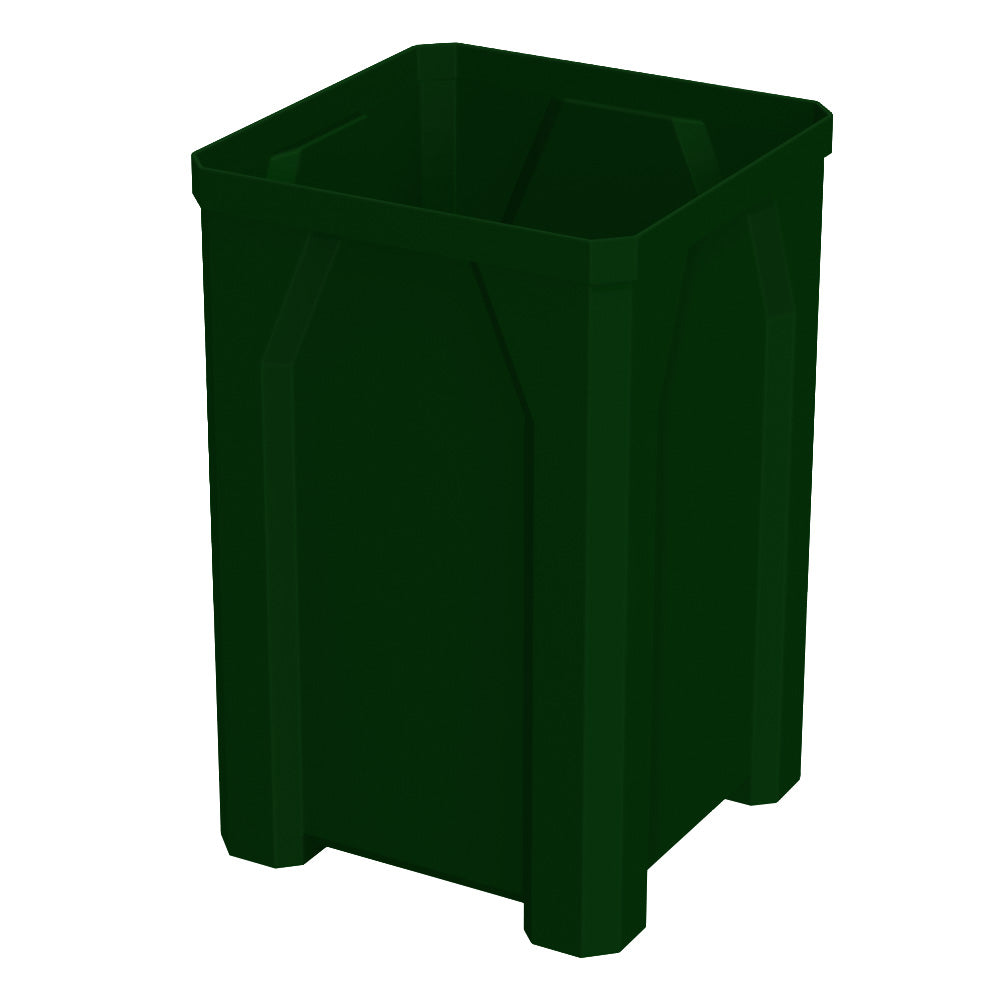 32 Gallon Square Classic Receptacle - White - Anchorline Supply