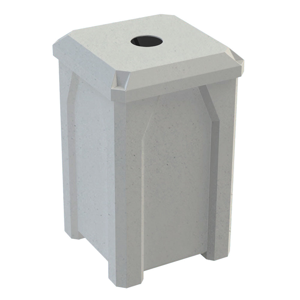 32 Gallon Classic Square | 5" Recycle Lid - Assembly - Orange - Anchorline Supply