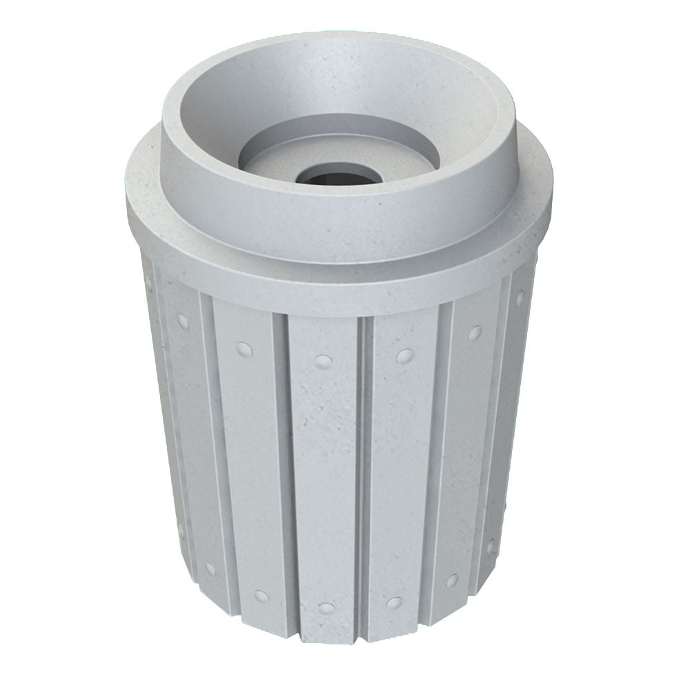 42 Gallon Signature Round | Funnel Top with 5" Hole - Assembly - Black - Anchorline Supply