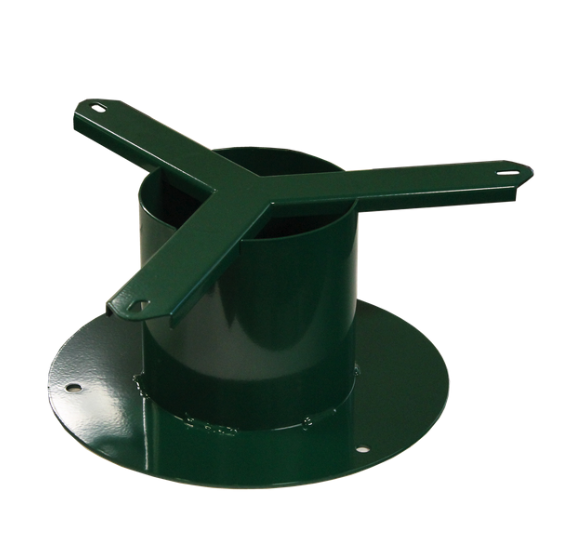 Steel Receptacle 6" Pedestal - Black - Anchorline Supply
