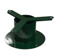 Steel Receptacle 6" Pedestal - Black - Anchorline Supply