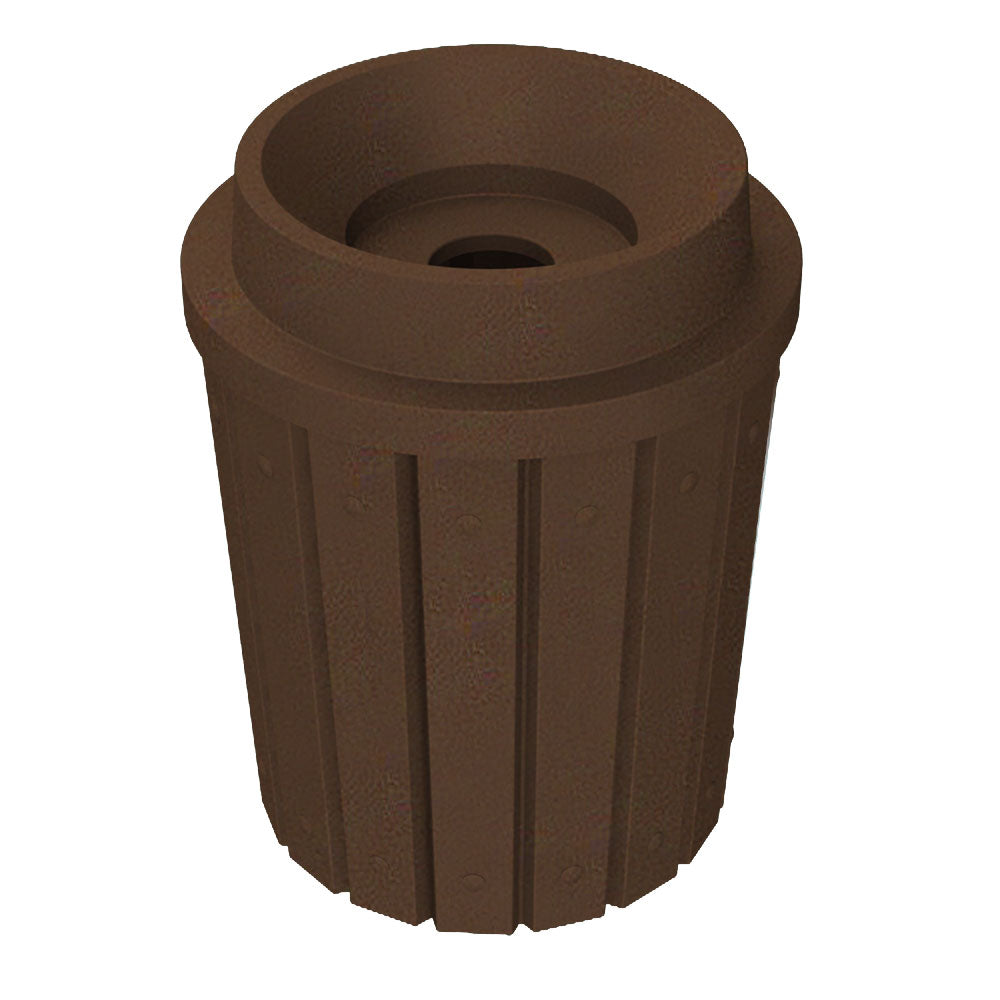 42 Gallon Signature Round | Funnel Top with 5" Hole - Assembly - White - Anchorline Supply
