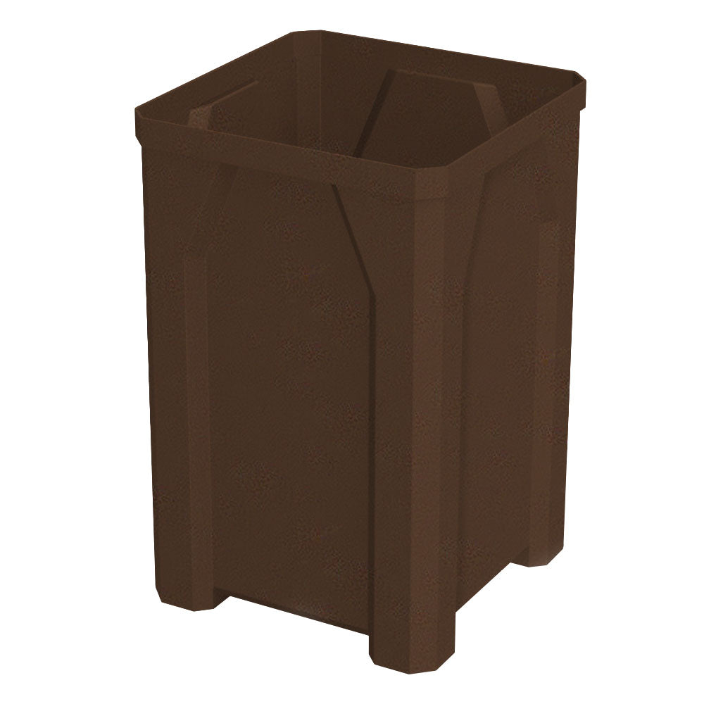 32 Gallon Square Classic Receptacle - Brown Granite - Anchorline Supply