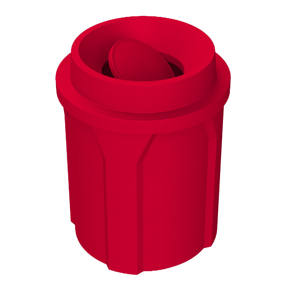 42 Gallon Classic Round | Funnel Lid with Bug Barrier - Assembly - Orange - Anchorline Supply