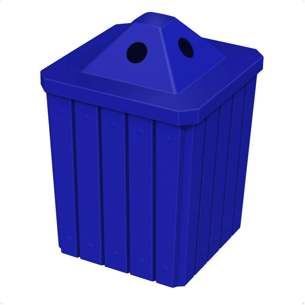 52 Gallon Signature Square | Pyramid Top - Assembly - Blue - Anchorline Supply