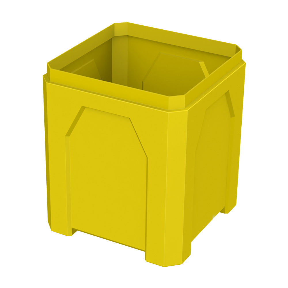 52 Gallon Square Classic Receptacle - White - Anchorline Supply