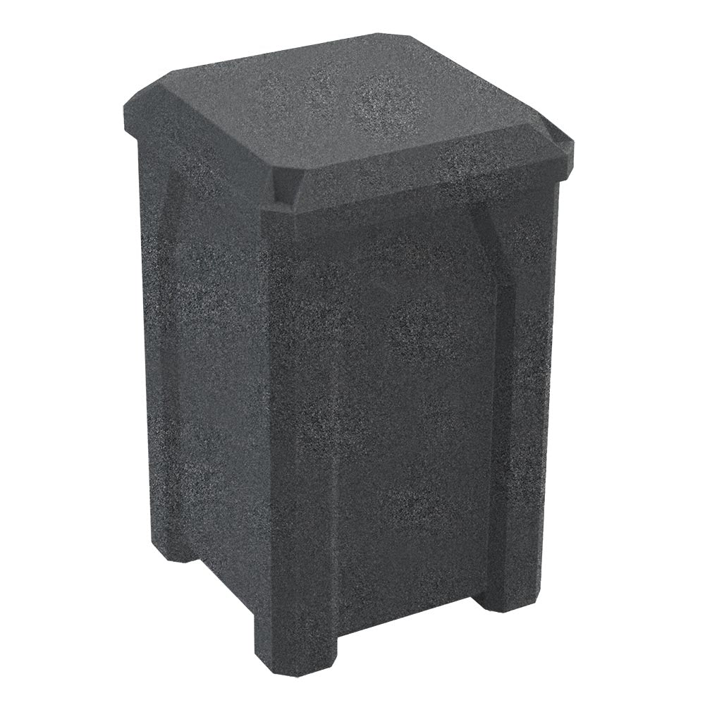 32 Gallon Classic Square | Flat Lid Dust Cover - Assembly - Yellow - Anchorline Supply