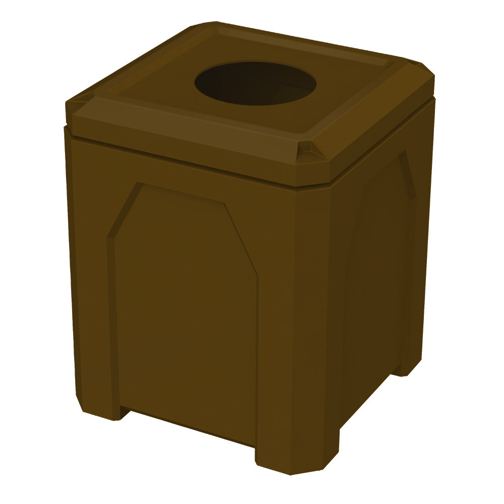 52 Gallon Classic Square | 11.5" Recycling Lid - Assembly - White - Anchorline Supply