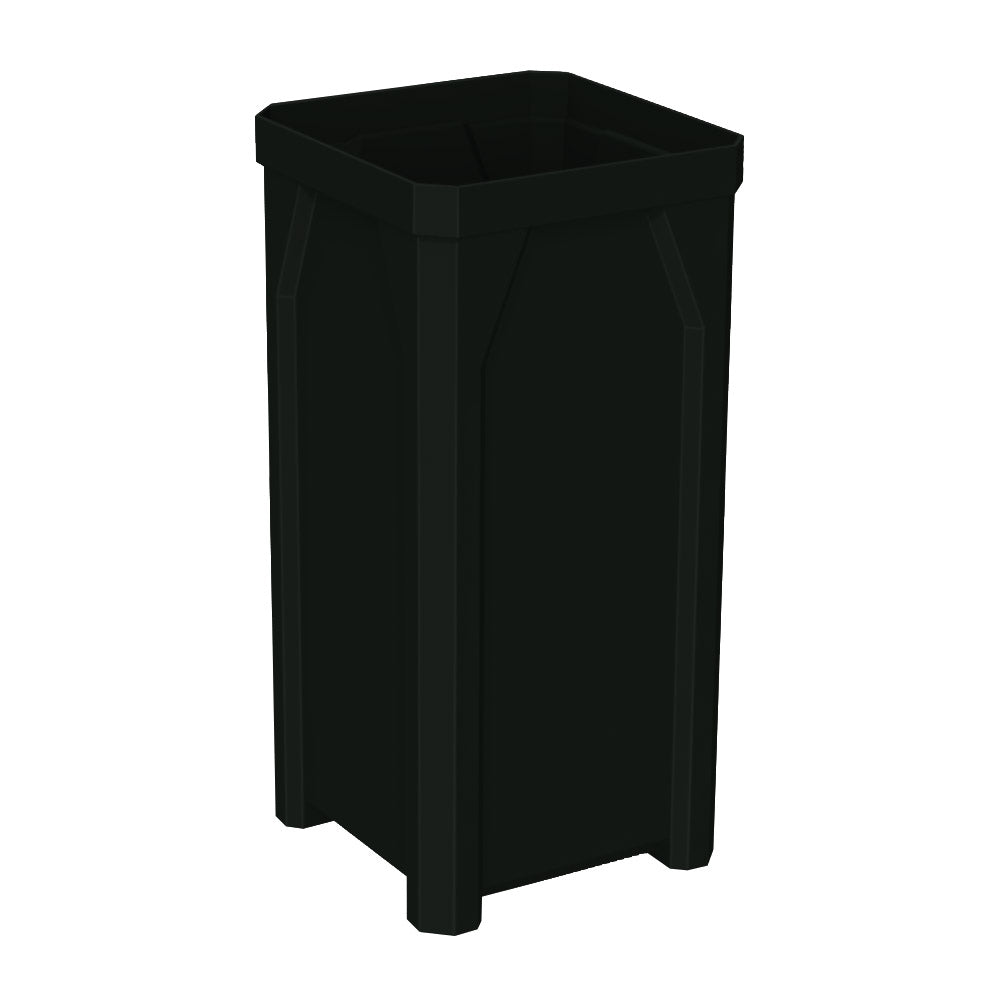 22 Gallon Square Classic Receptacle - Dark Granite - Anchorline Supply
