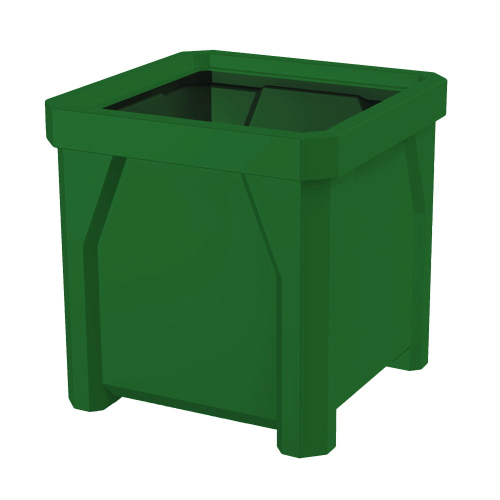 24" Square Plastic Planter - Green - Anchorline Supply
