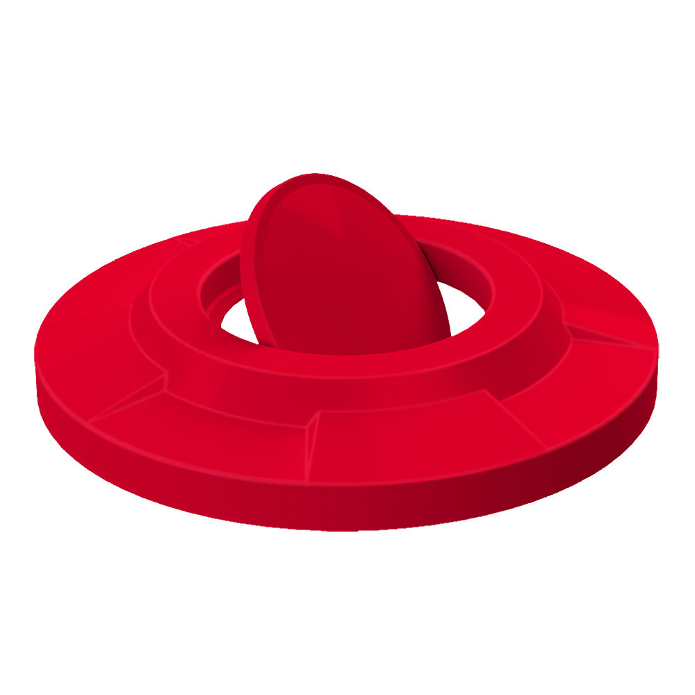 Flat Top with Bug Barrier Lid (fits 42 & 55 gallon round) - Red - Anchorline Supply