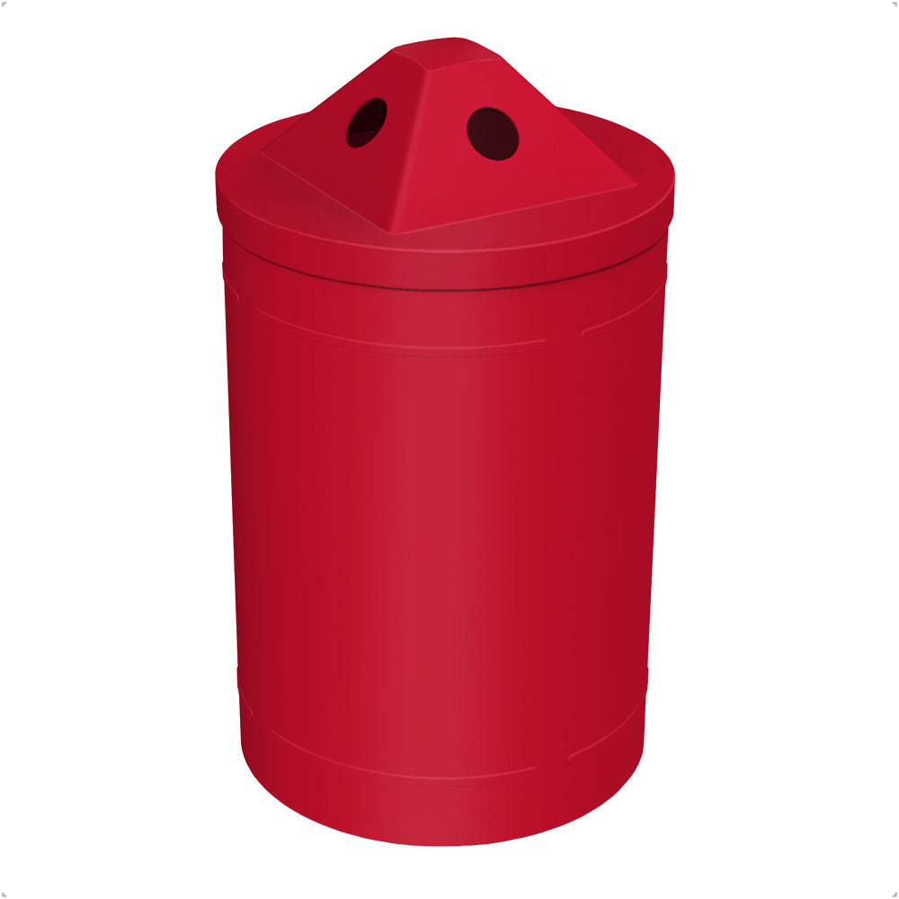 55 Gallon Classic Round | Pyramid with 3.5" holes Top - Assembly - Black - Anchorline Supply