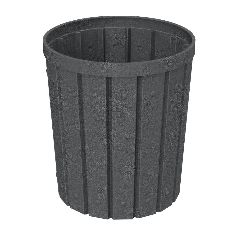 42 Gallon Round Signature Receptacle - Brown Granite - Anchorline Supply